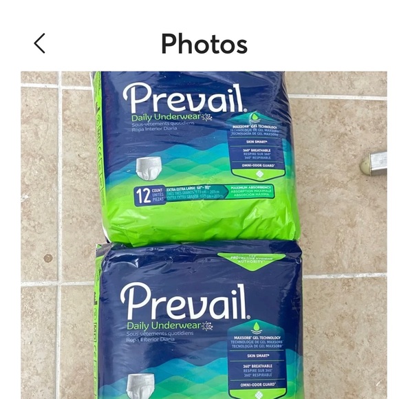 2xNew Prevail Daily Underwear XXL Adult Diapers 12 Count 68"-80" Omni Odor Guard - Picture 3 of 3